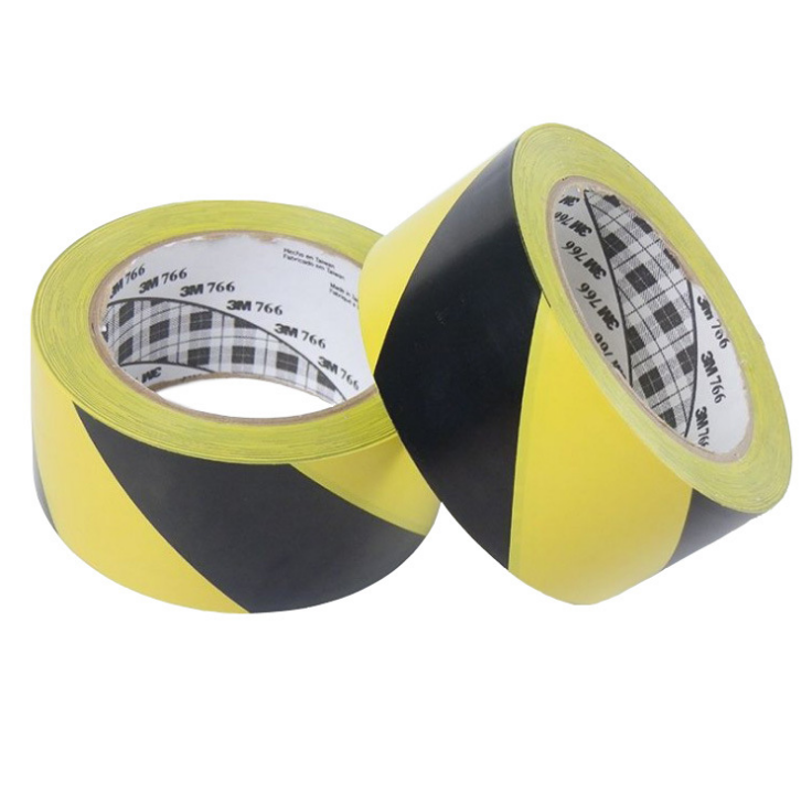 3M Safety Warning Tape 766 Black/Yellow