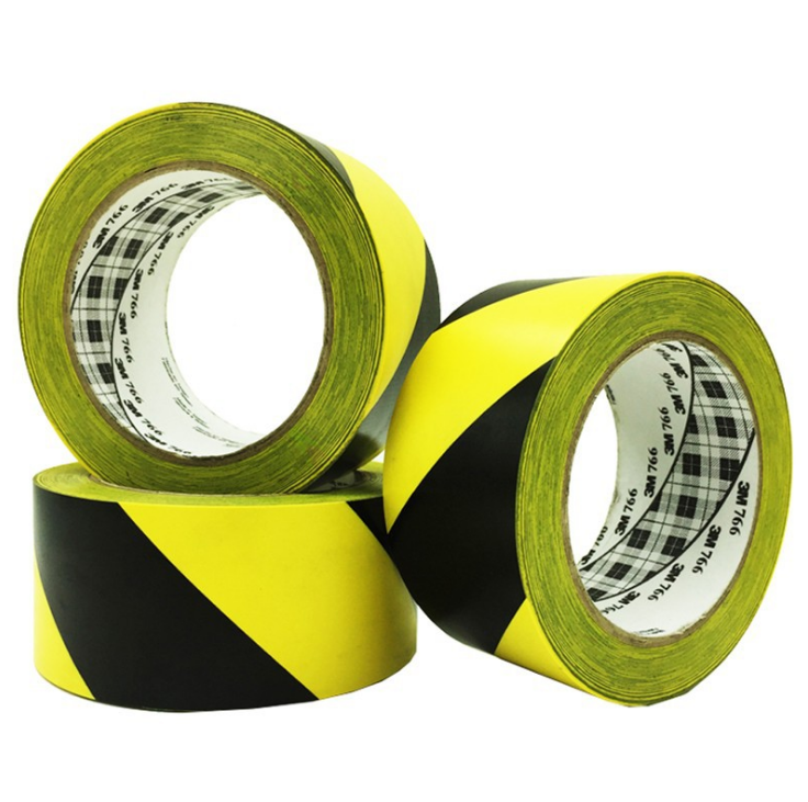 3M Safety Warning Tape 766 Black/Yellow