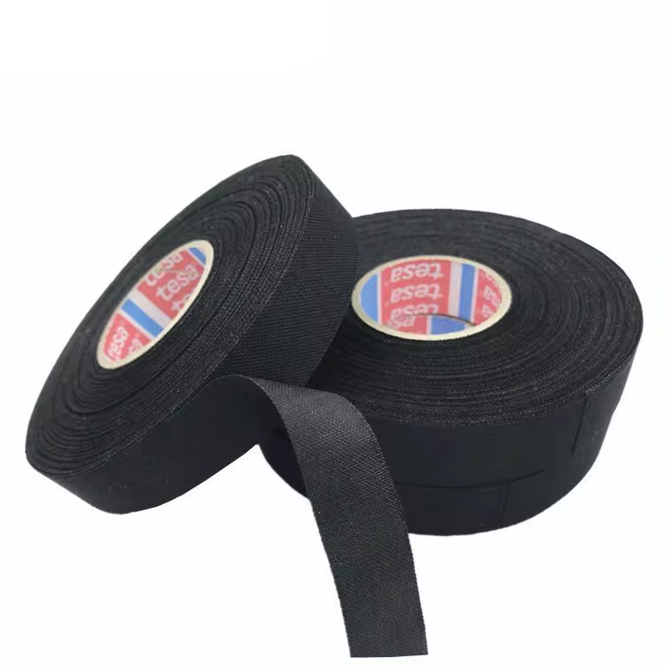 TESA 51025 PV10 is a hand-tearable PET fabric-backed adhesive tape.