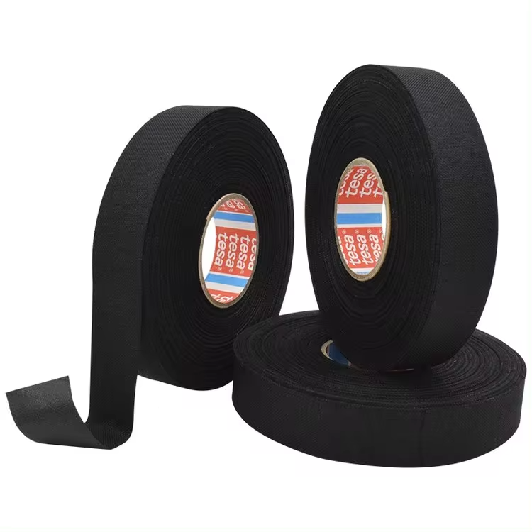 TESA 51025 PV10 is a hand-tearable PET fabric-backed adhesive tape.