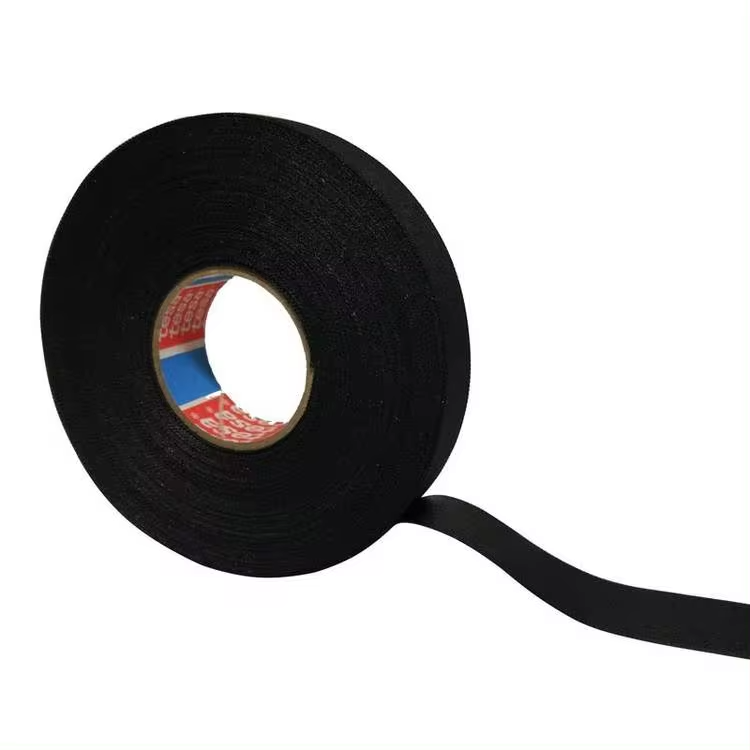 TESA 51025 PV10 is a hand-tearable PET fabric-backed adhesive tape.