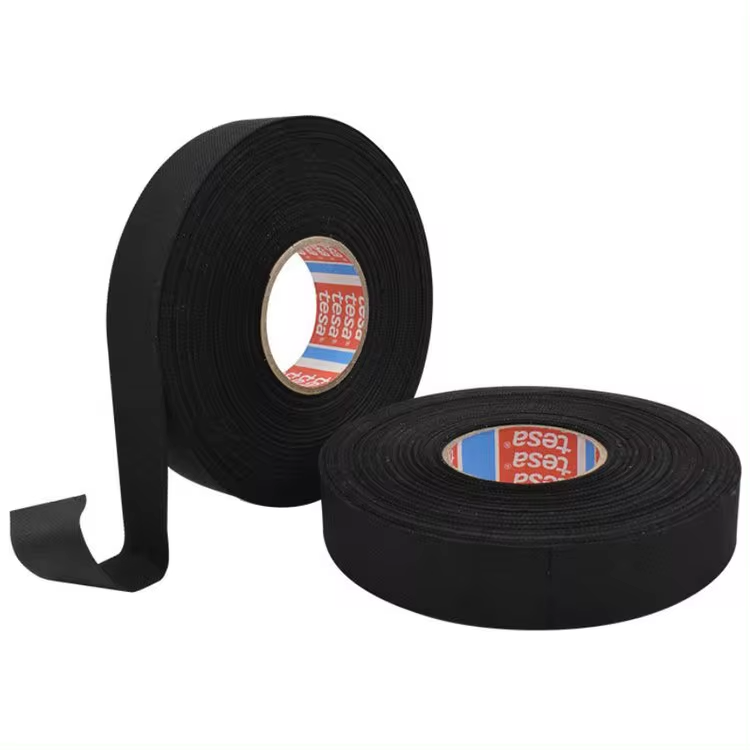 TESA 51025 PV10 is a hand-tearable PET fabric-backed adhesive tape.